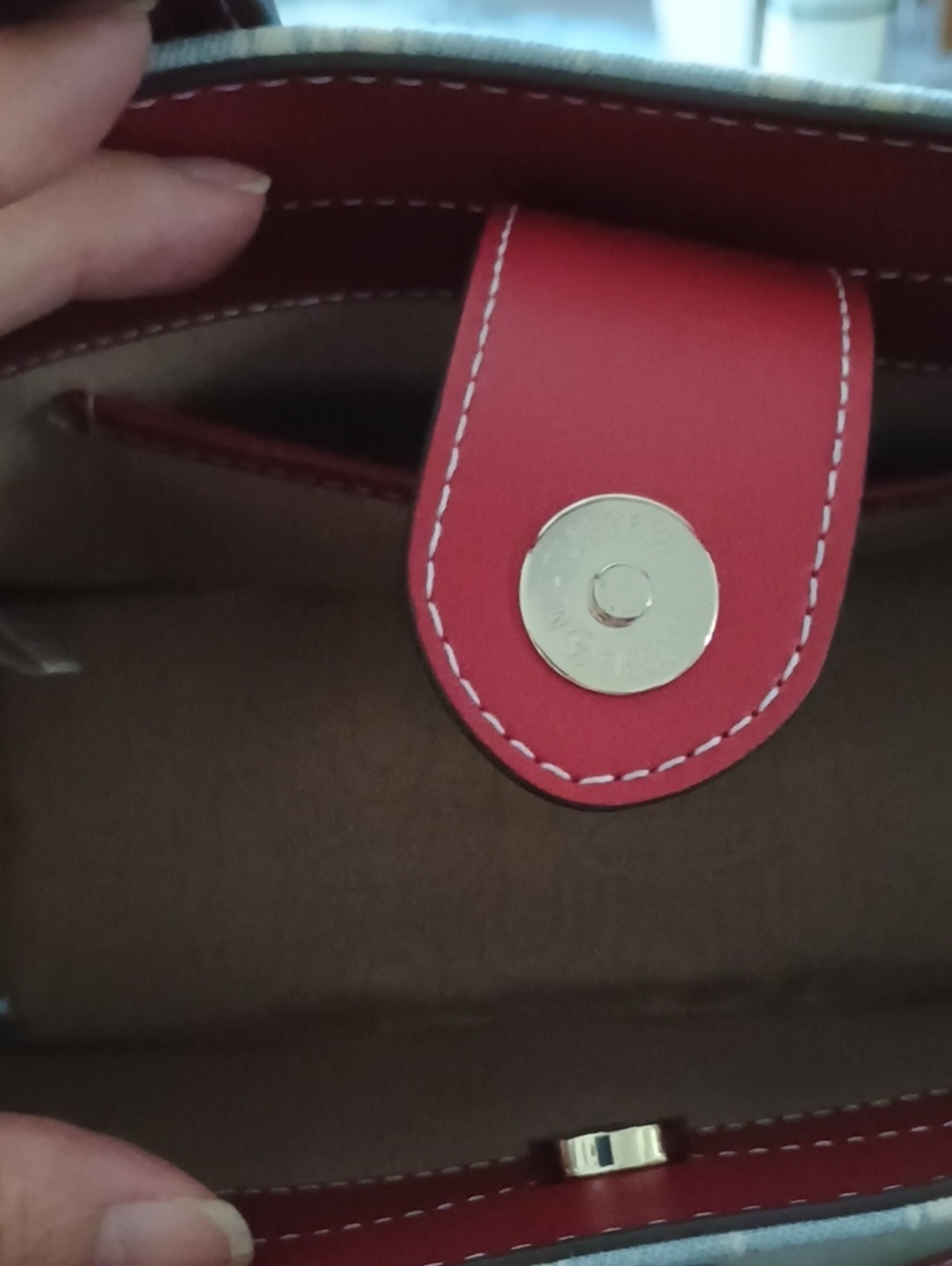 NWT True Religion Women's Stripe Tote Bag in Light Blue and Red - Picture 11 of 12